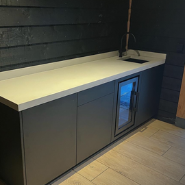 RVS Buitenkeuken Met Beton Ciré Blad